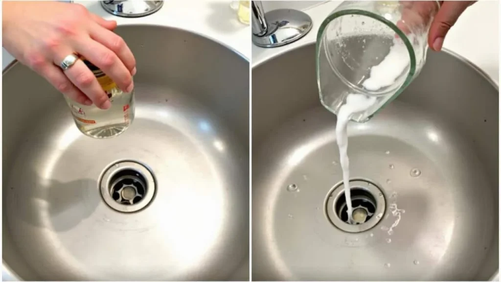 Half a glass of this mystery liquid cleans drains better than vinegar and baking soda combined