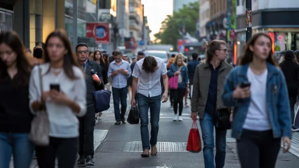 Head down walking might reveal hidden emotional trauma that goes beyond ordinary sadness, psychologists warn
