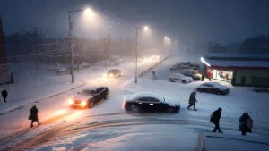 Heavy snow storm quietly escalates into dangerous overnight threat catching entire city off guard