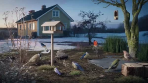 Nordic Countries Discovered This Bird Feeding Method That Actually Strengthens Wild Instincts