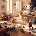 Open floor plan living rooms are quietly disappearing from French homes as families abandon formal dining