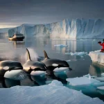Orcas breaching in Greenland’s melting waters force researchers to declare unprecedented emergency