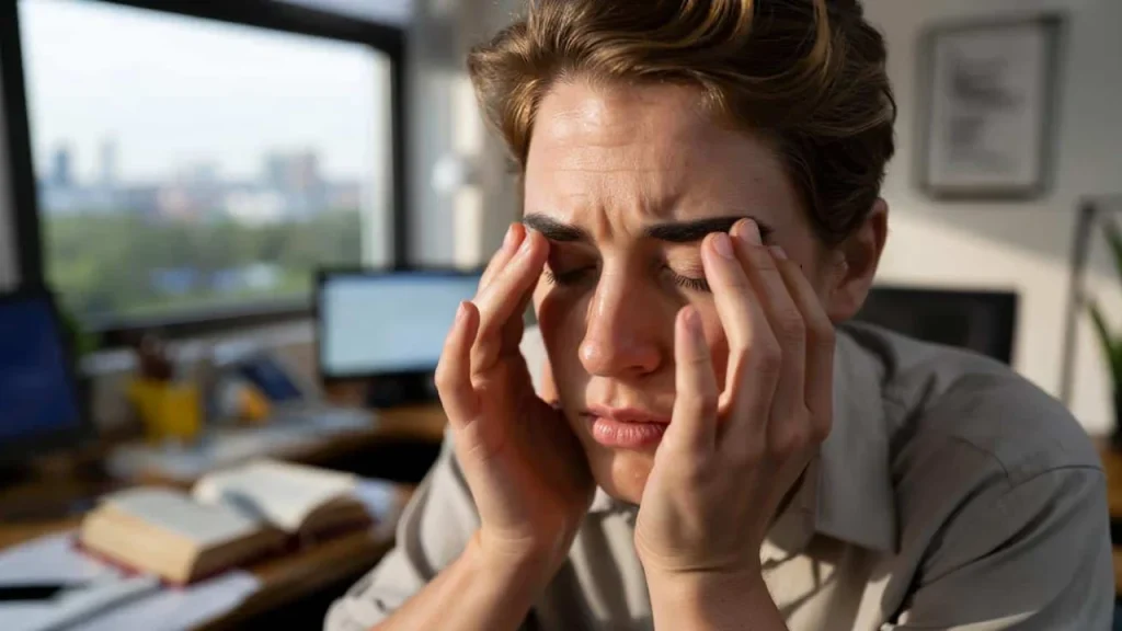 The hidden strain sitting right between your eyes that has nothing to do with screens