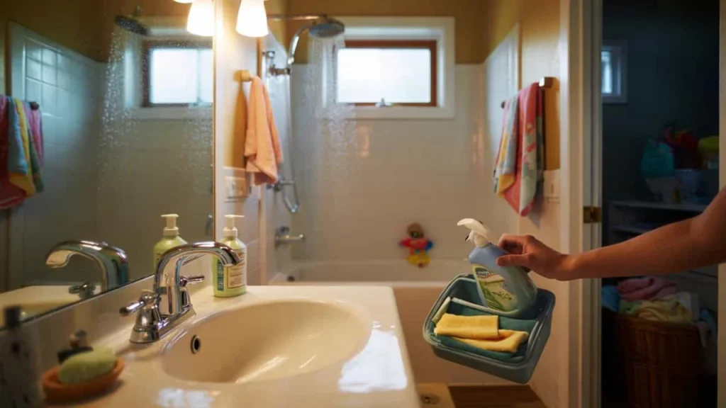 This 10-minute Sunday ritual keeps my bathroom spotless all week without daily cleaning