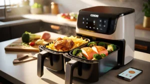 This Cosori TwinFry air fryer might just eliminate your biggest dinnertime dilemma forever