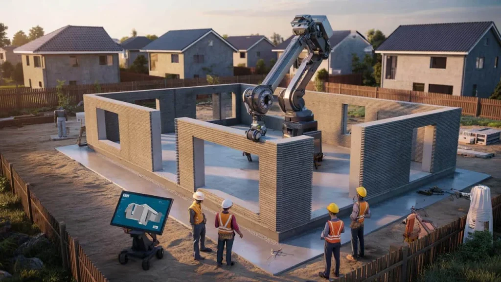 This robot just built a 200m² home in 24 hours—what happened to construction workers is stunning