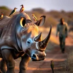 This tiny bird’s nervous cry decides whether a 2-ton rhino lives or dies in the wild