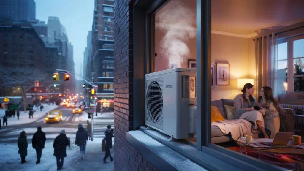 This window heat pump quietly slipped into New York apartments and changed everything about winter heating