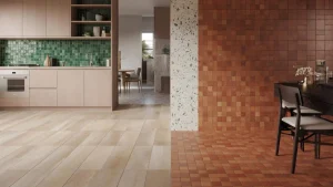 Wood effect tiles are quietly disappearing from homes as designers embrace bolder surfaces