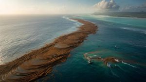 Scientists Alarmed as Massive Brown Ribbon Stretches Across Atlantic Ocean Toward Africa